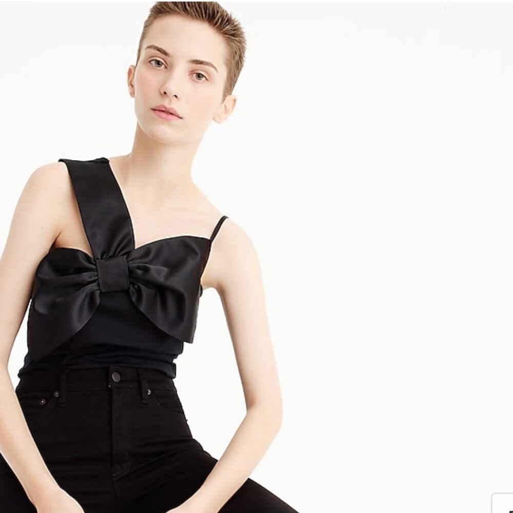 J Crew NWT asymmetrical Bow top size Small